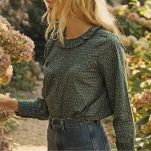 Doen Plum Top in evergreen